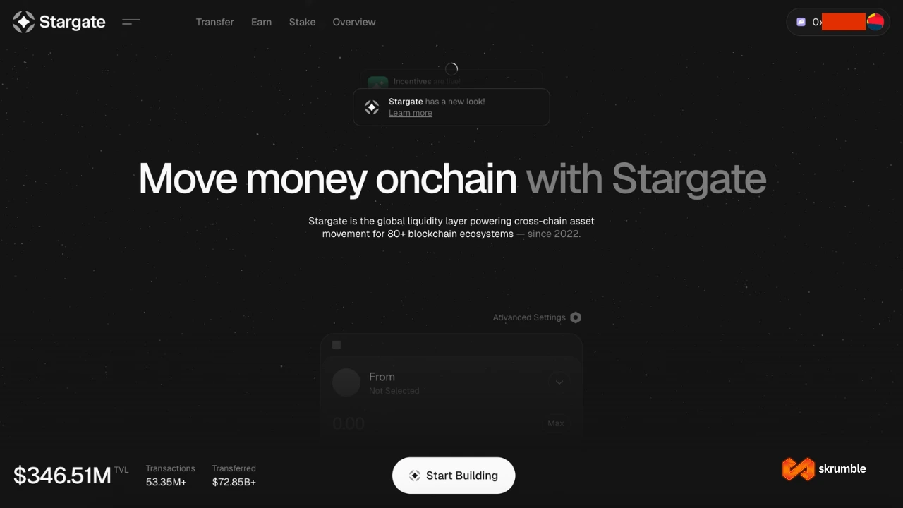 Stargate Financen homepage