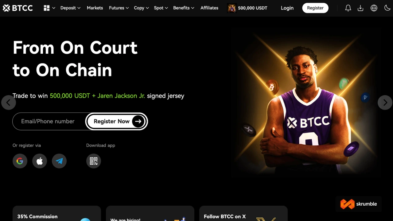 BTCC new homepage