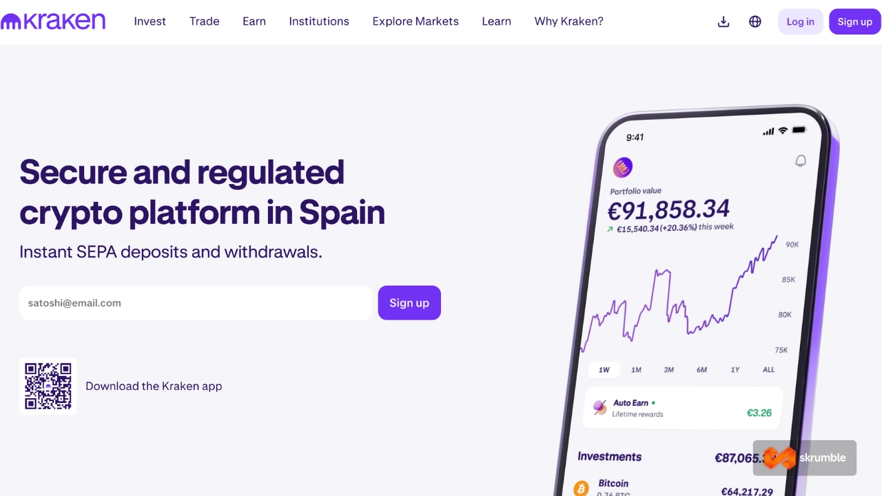 Kraken homepage