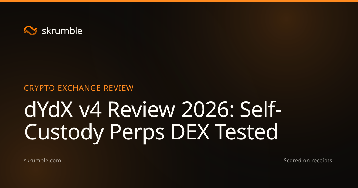 dYdX v4 Review 2026: Self-Custody Perps DEX Tested | Skrumble | Skrumble
