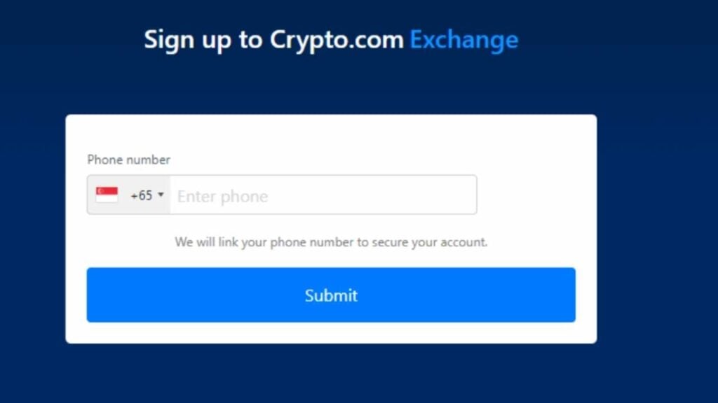Crypto com sign up