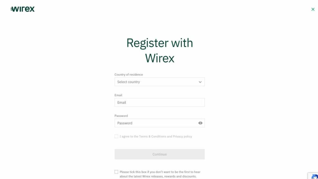 sign up wirex singapore