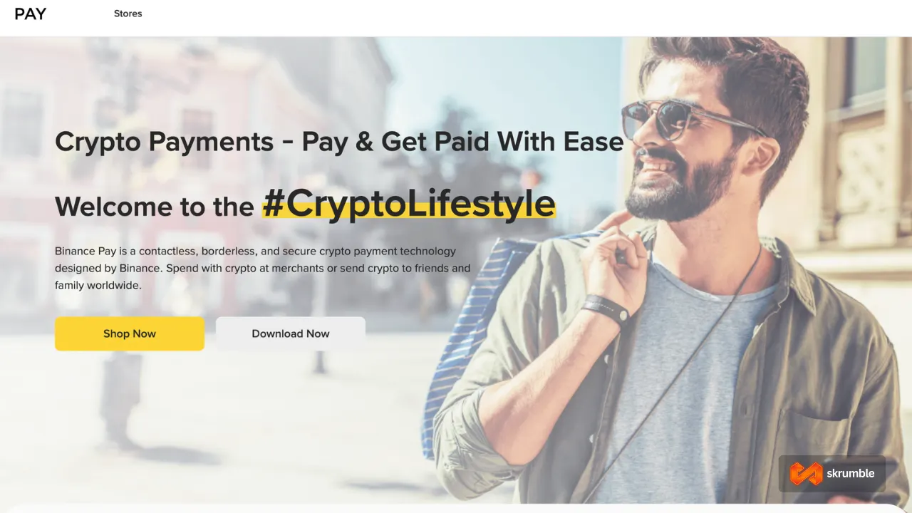 Binance PAY landing page